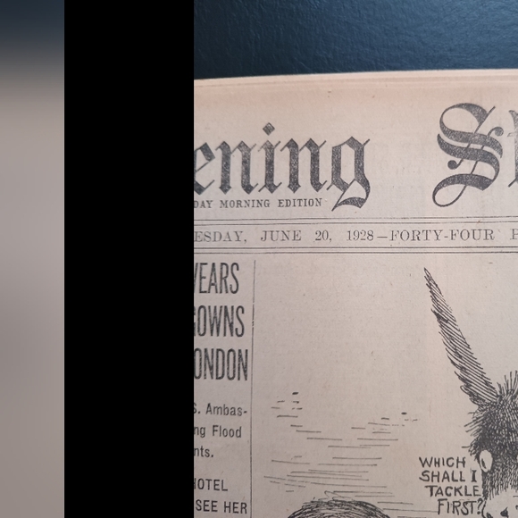 The Evening Star - Washington D.C. June 20, 1928 Original Newspaper - Picture 4 of 13